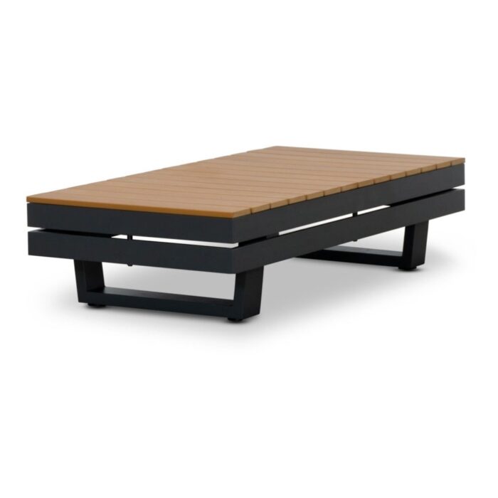 LUX outdoor living Vegas loungetafel | aluminum + polywood | antraciet | 117x60cm