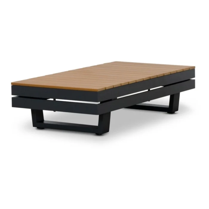 LUX outdoor living Vegas loungetafel | aluminum + polywood | antraciet | 117x60cm