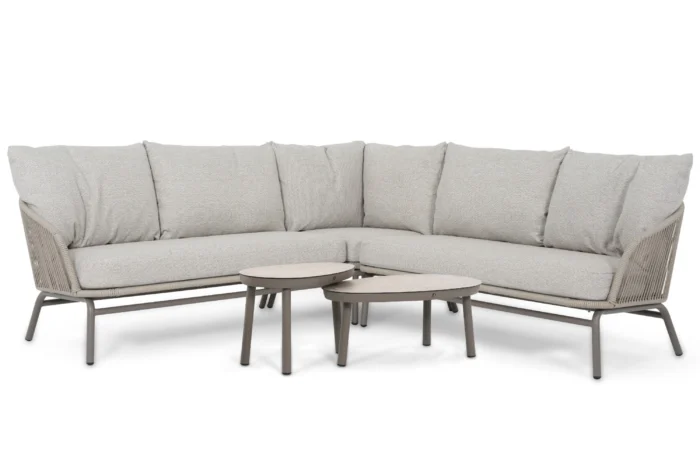 Coco Livo hoek loungeset 5-delig - Taupe-naturel-bruin