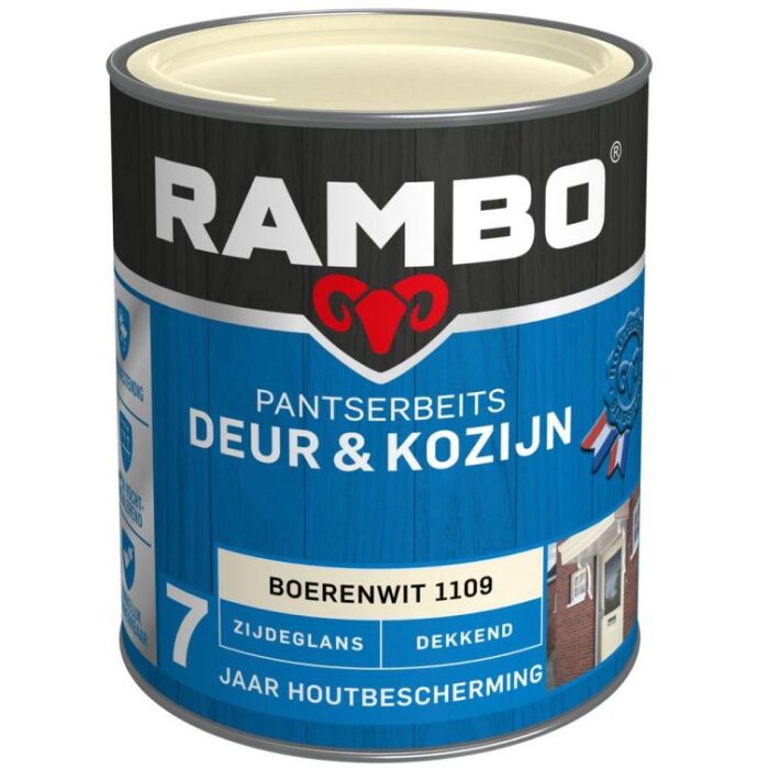 Rambo Pantserbeits deur en kozijn zg dek 1109 0,75l – wit