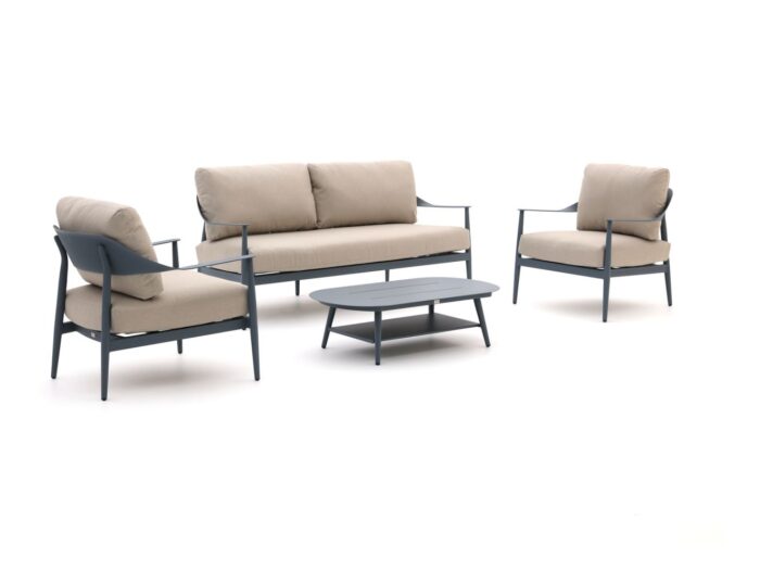 Bellagio tuinmeubelen Bellagio Valli stoel-bank loungeset 4-delig Laagste prijsgarantie! – Blauw