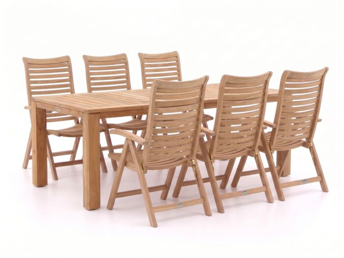 Sunyard Furniture Sunyard Corby/Buxton 220cm dining tuinset 7-delig verstelbaar Laagste prijsgarantie!