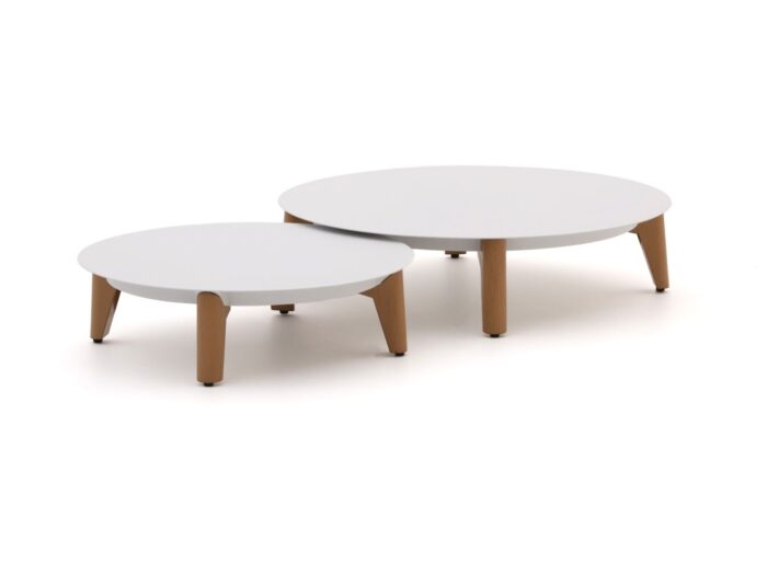 Bellagio tuinmeubelen Bellagio Esenta lounge tuintafel ø86 (h:21cm)/ø 68 (h:19cm) Laagste prijsgarantie! – Wit