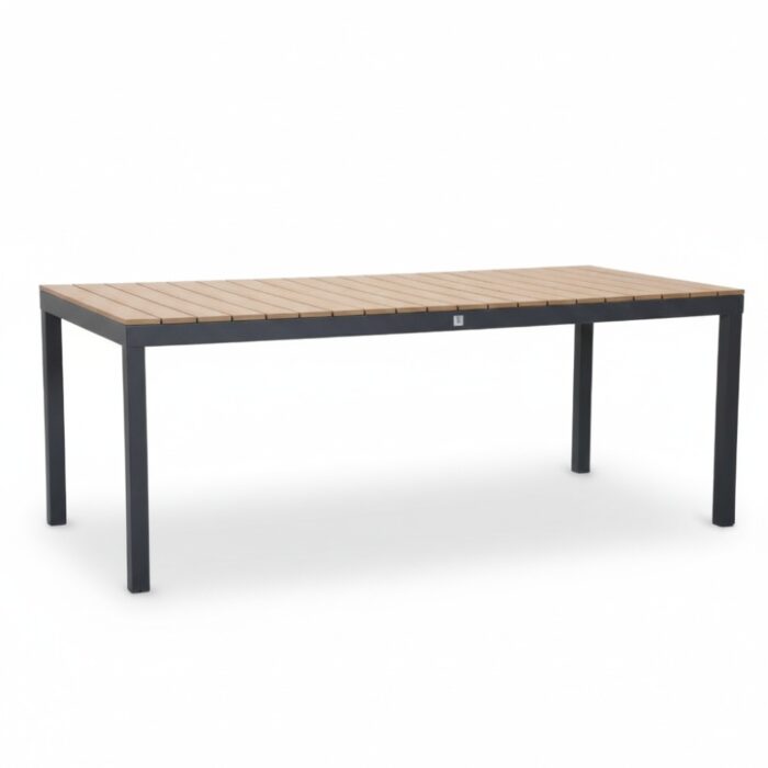 LUX outdoor living Oxford dining tuintafel 6 personen | aluminium + polywood | Natural Wood | 200cm