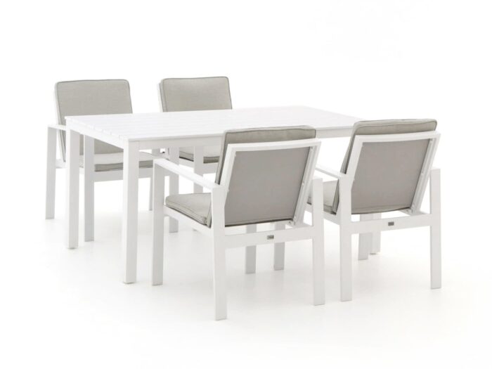 Bellagio tuinmeubelen Bellagio Vezzano/Menzano 160cm dining tuinset 5-delig Laagste prijsgarantie! – Wit