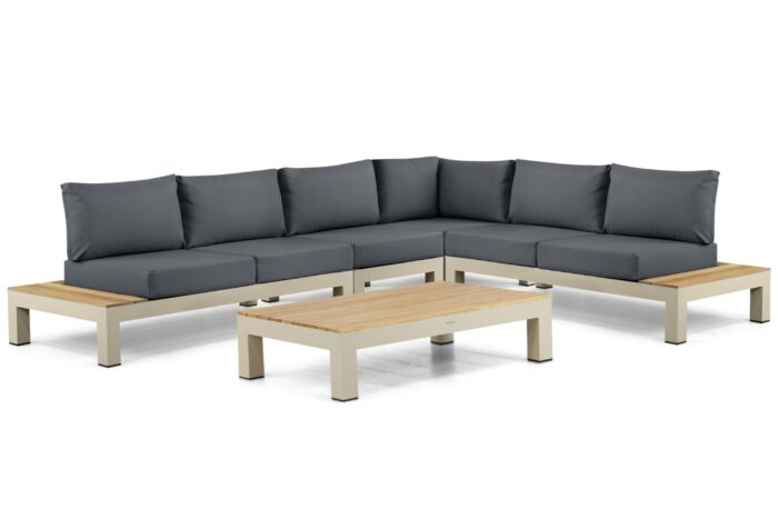Lifestyle Garden Furniture Vittoria hoek loungeset 5-delig – Taupe-naturel-bruin