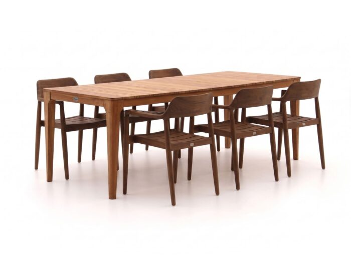 Bellagio tuinmeubelen Balba/Bruca 220cm dining tuinset 7-delig stapelbaar