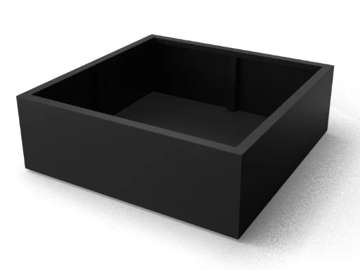 Geroba Artus rechthoekige Aluminium plantenbakken 1500 x 500 x 600 mm - zwart