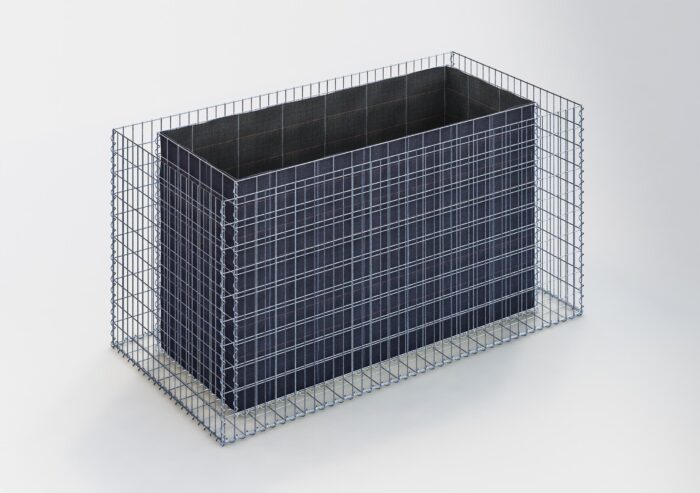 Gabiona Deutschland Rechthoekig verhoogd bed 200 cm x 100 cm x 100 cm (L x H x D), maaswijdte 5 x 10 cm, wanddikte 15 cm