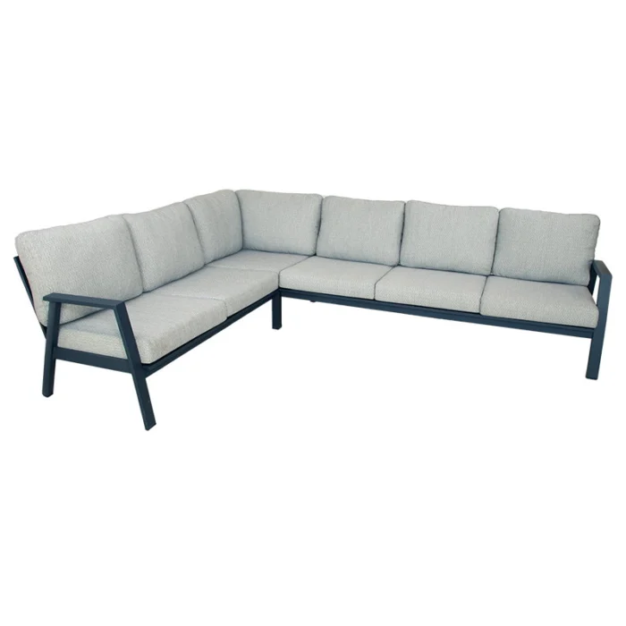 Oosterik home Morrison dining hoekset midnight grey - grijs