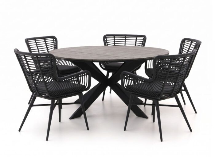 Intenso Furniture Intenso Asti/Fidenza ø149cm dining tuinset 6-delig Laagste prijsgarantie!