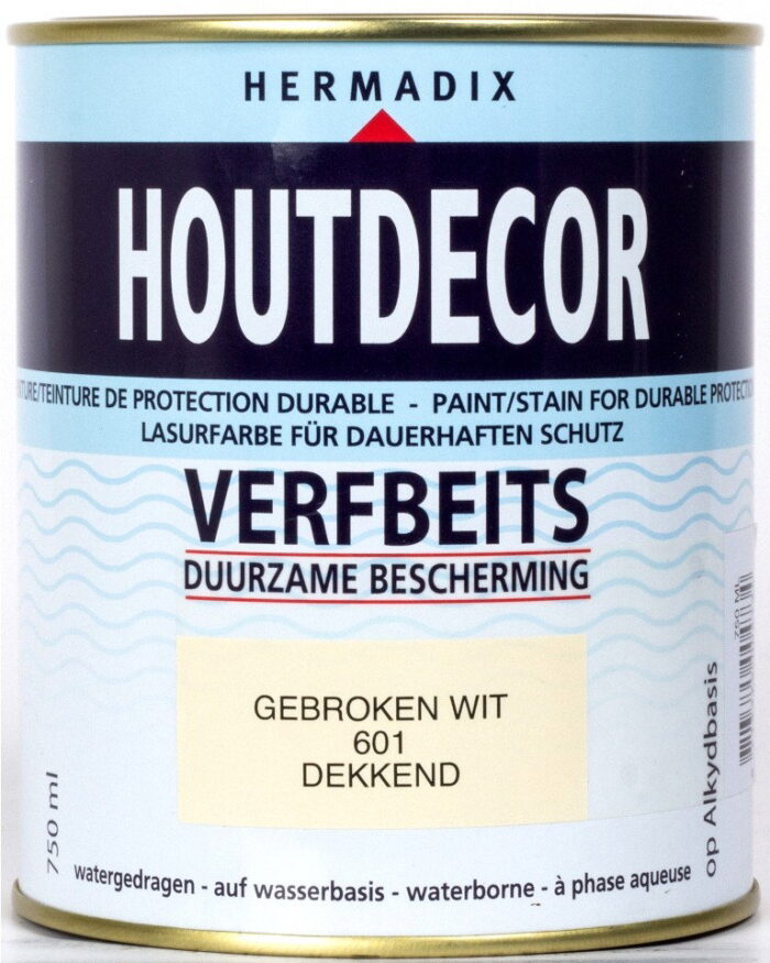 Hermadix Houtdecor 601 gebroken wit 750 ml