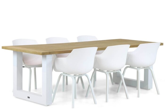Lifestyle Garden Furniture Salina/Talai 240 cm dining tuinset 7-delig – Wit