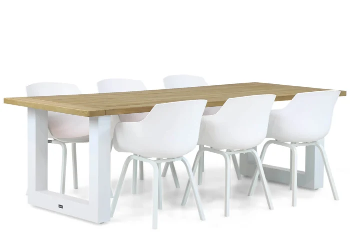 Lifestyle Garden Furniture Salina/Talai 240 cm dining tuinset 7-delig - Wit