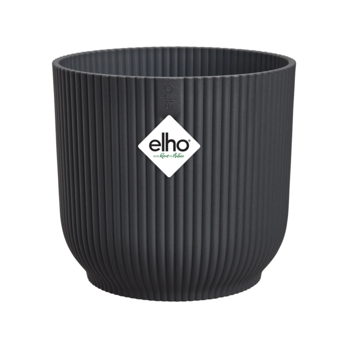 Elho Vibes fold rond 16 cm antraciet bloempot – grijs