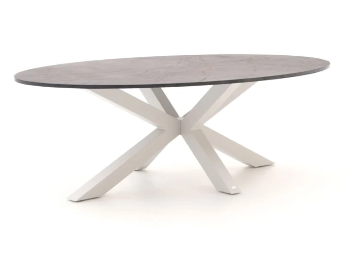 Bellagio tuinmeubelen Induno Ellips dining tuintafel 200x110cm - Wit
