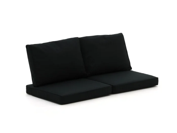 Madison loungekussenset luxe zit ca. 60x60cm rug ca. 60x40cm 4-delig - Zwart