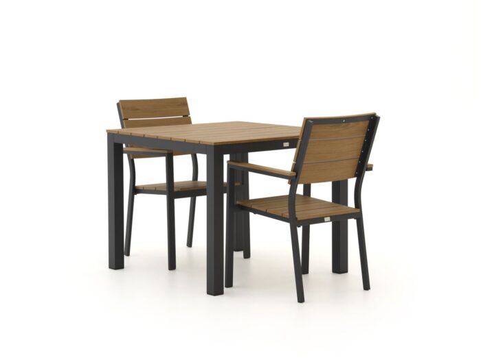 Bellagio tuinmeubelen Bellagio Fidenza 90cm dining tuinset 3-delig stapelbaar Laagste prijsgarantie! – Grijs