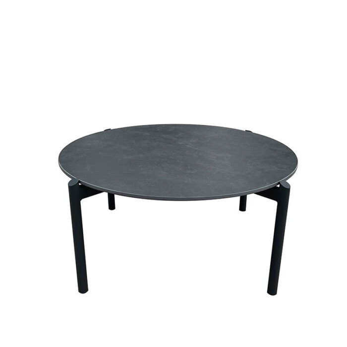 Oosterik home Castle Rock lounge tafel midnight grey dia. 87 cm – grijs