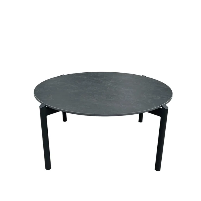 Oosterik home Castle Rock lounge tafel midnight grey dia. 87 cm - grijs