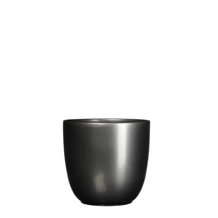 Mica decorations Bloempot Pot rond es/13 tusca 14 x 14.5 cm antraciet Mica – zwart