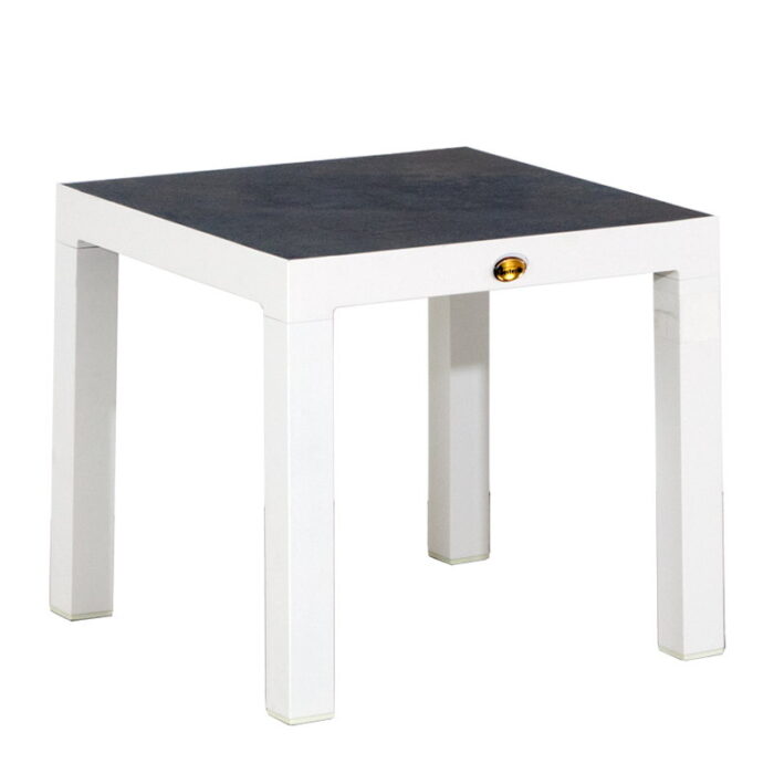 Oosterik home Bijzet tafel Milford Sky White D 50 x B 50 X H 47 cm – wit