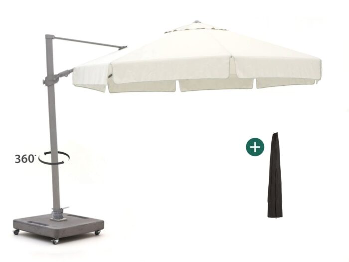 Shadowline Miami zweefparasol ø 350cm Laagste prijsgarantie! – Grijs
