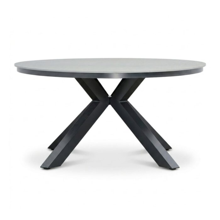LUX outdoor living York dining tuintafel | sintered stone + aluminium | antraciet | 150cm rond