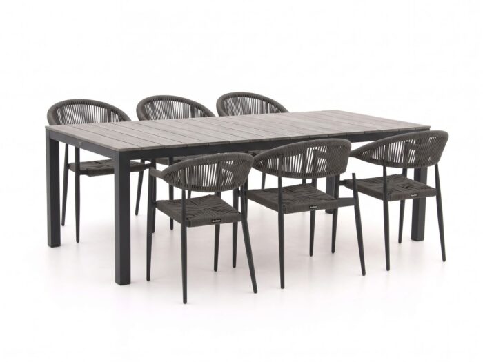 Manifesto Furniture Manifesto Belpasso/Fidenza 220cm dining tuinset 7-delig stapelbaar Laagste prijsgarantie!