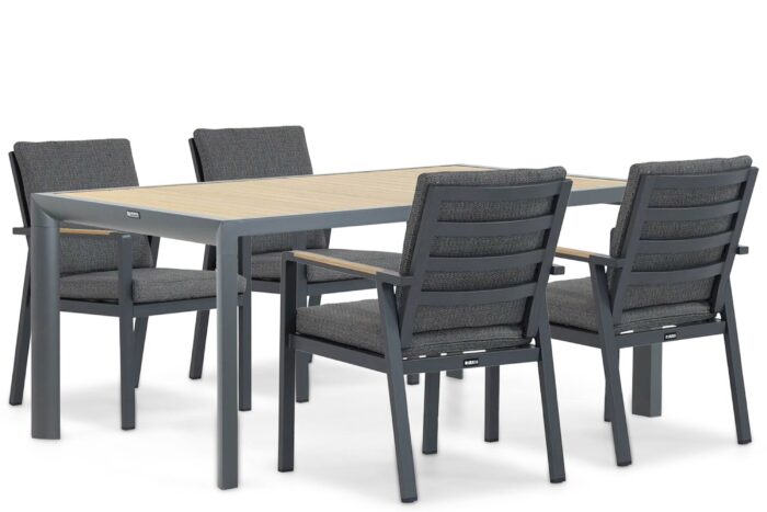 Lifestyle Garden Furniture Marseille/Borello 180 cm dining tuinset 5-delig – Grijs-antraciet