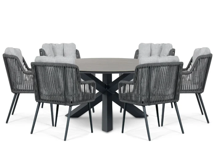 Lifestyle Garden Furniture Tivoli/Xento 150 cm dining tuinset 7-delig - Grijs-antraciet