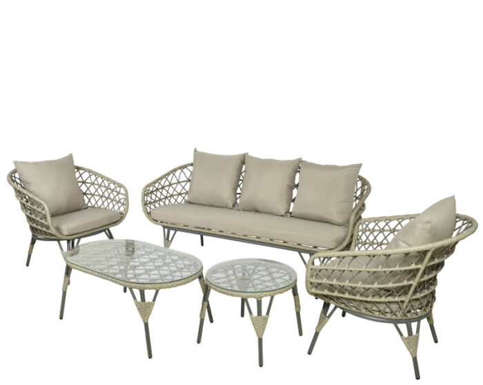 Decoris Sintra loungeset XL wicker grijs