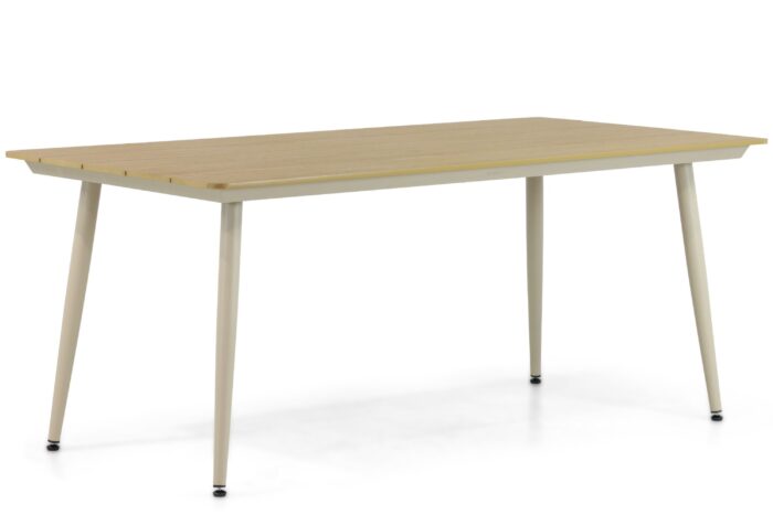 Lifestyle Garden Furniture Matale dining tuintafel 180 x 92 cm – Taupe-naturel-bruin