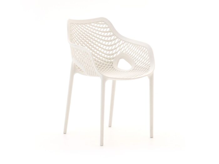 Forza Furniture Forza Ripi dining tuinstoel stapelbaar Laagste prijsgarantie! – Wit