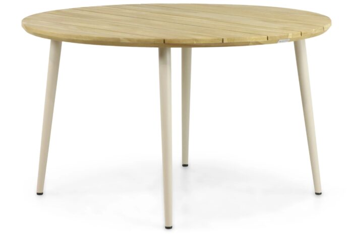 Lifestyle Garden Furniture Montana dining tuintafel ø 130 cm – Taupe-naturel-bruin