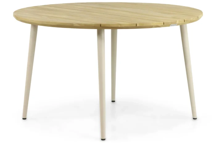 Lifestyle Garden Furniture Montana dining tuintafel ø 130 cm - Taupe-naturel-bruin