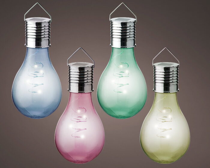 Lumineo Solar bulb d8h14cm a4 – multi;wit