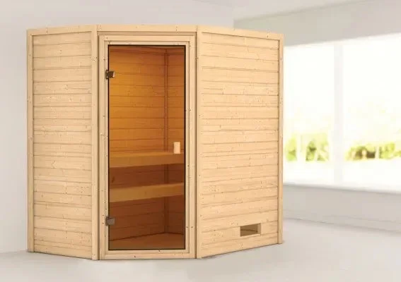 Karibu | Jella Sauna | Biokachel 3,6 kW Externe Bediening
