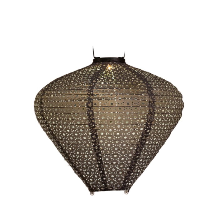 Annas collection Lampion 33 x 29 cm Grey Marrakesh solar Anna’s Collection – grijs