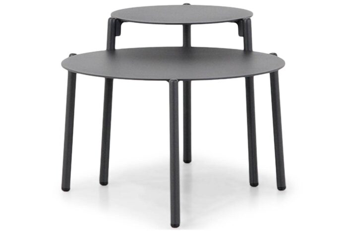 Coco Pacific loungetafel set 60 cm + 45 cm – Grijs-antraciet