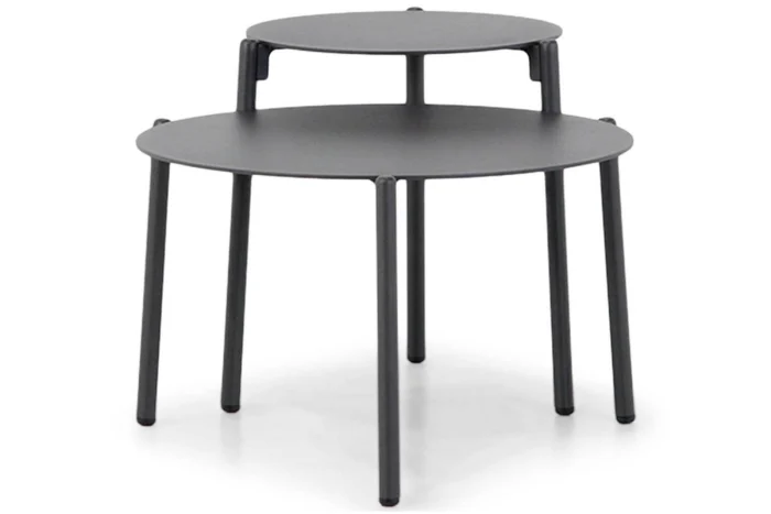 Coco Pacific loungetafel set 60 cm + 45 cm - Grijs-antraciet