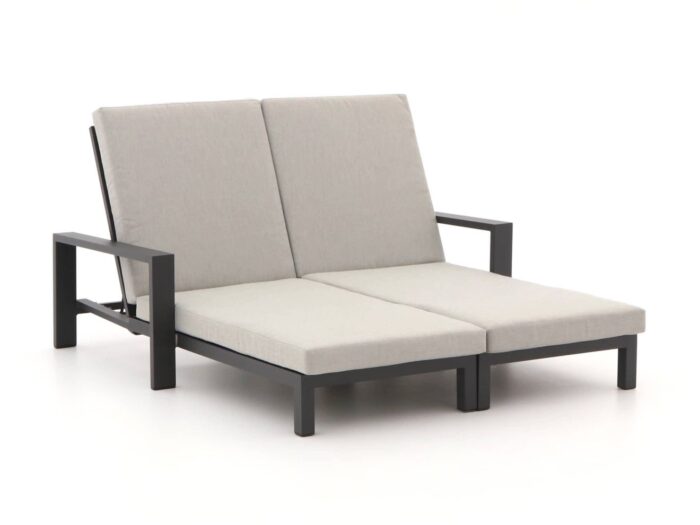 Bellagio tuinmeubelen Bellagio Vezzano ligbed set 2-delig met wiel Laagste prijsgarantie! – Grijs