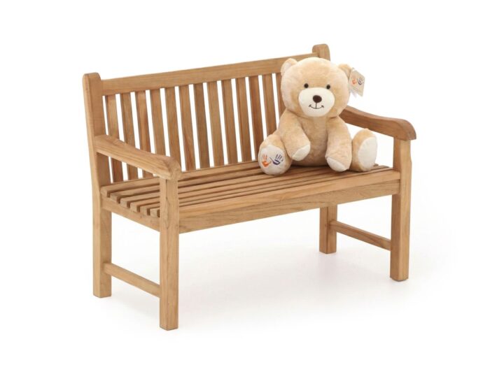 Kees Smit Collectie Kinder tuinbank 75x40x56cm/KiKabeer Groot 30cm Bruin Laagste prijsgarantie!