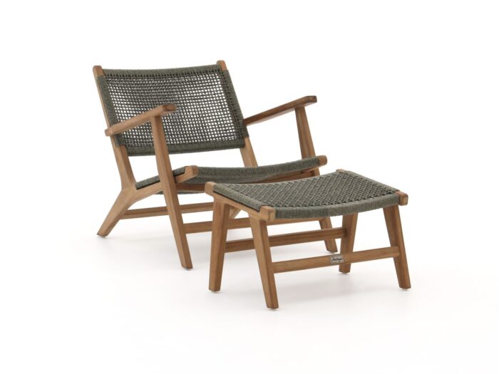 Bellagio tuinmeubelen Bellagio Elcito lounge tuinstoel met voetenbank Laagste prijsgarantie! – Bruin
