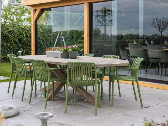 ROUGH Furniture ROUGH-Y Ellips dining tuintafel 280x130cm – Bruin