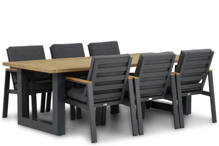 Lifestyle Garden Furniture Marietta/Talai 240 cm dining tuinset 7-delig – Grijs-antraciet