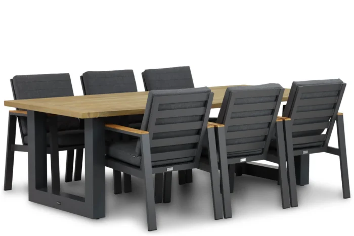 Lifestyle Garden Furniture Marietta/Talai 240 cm dining tuinset 7-delig - Grijs-antraciet