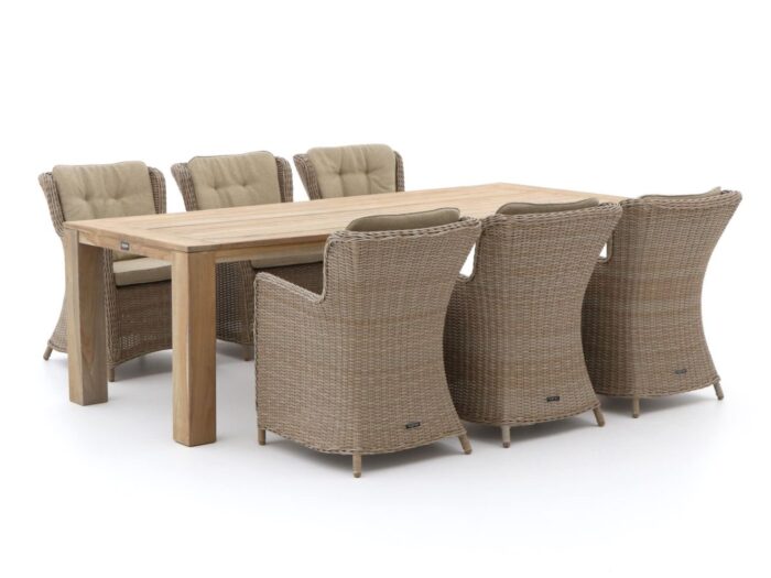 Intenso Furniture Milano/ROUGH-X 240cm dining tuinset 7-delig – Bruin