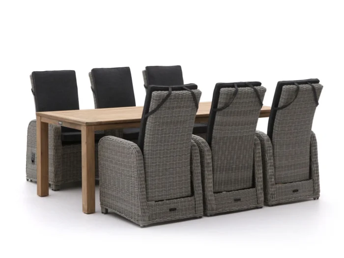 Intenso Furniture Umbria/ROUGH-S 220cm dining tuinset 7-delig verstelbaar - Bruin