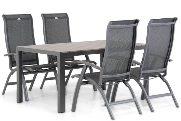 Hartman Summerland/Young 155 cm dining tuinset 5-delig – Grijs-antraciet